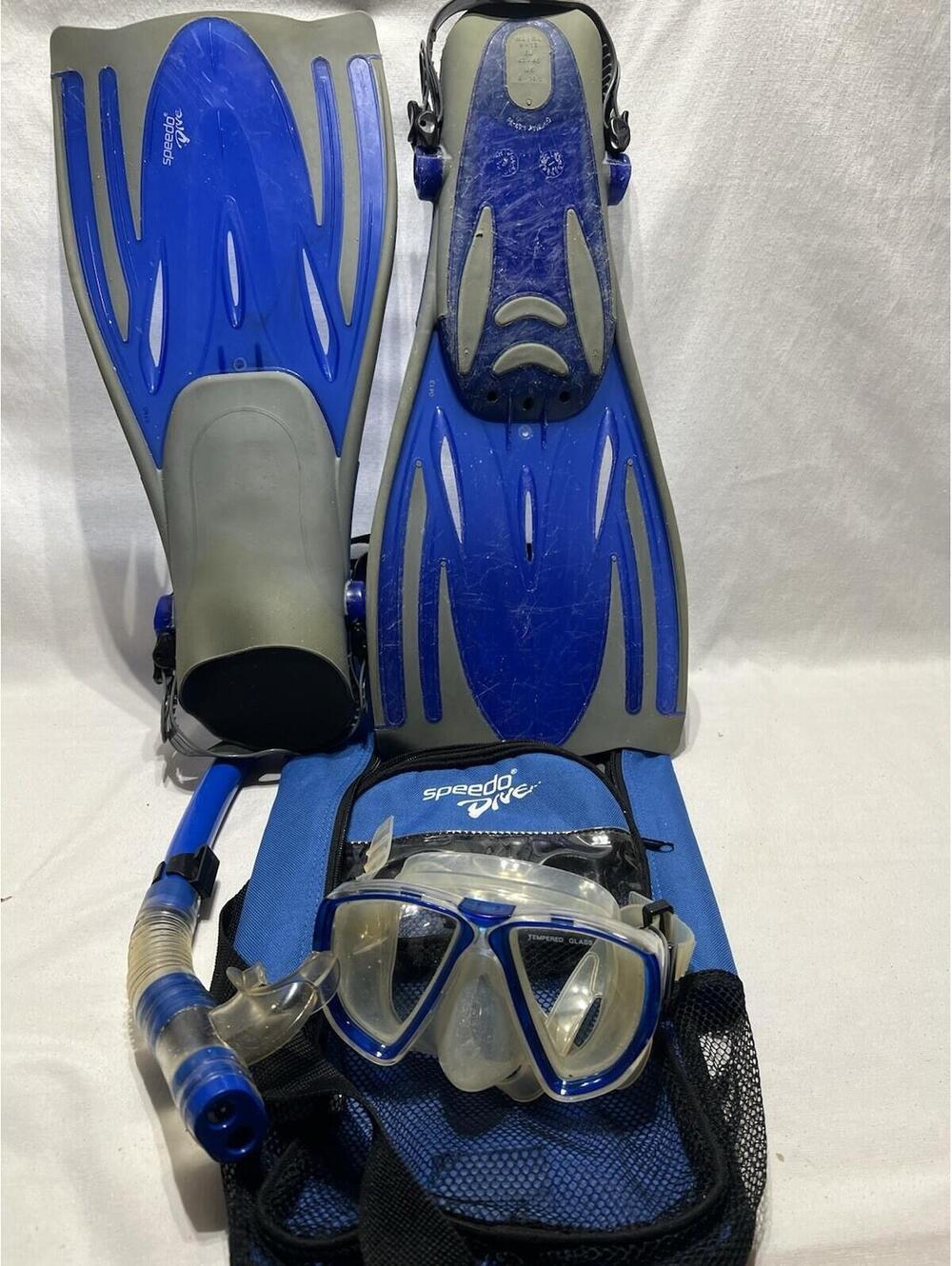 Speedo Dive Snorkel Set (Fins, Mask and Snorkel) Adult ML/XL